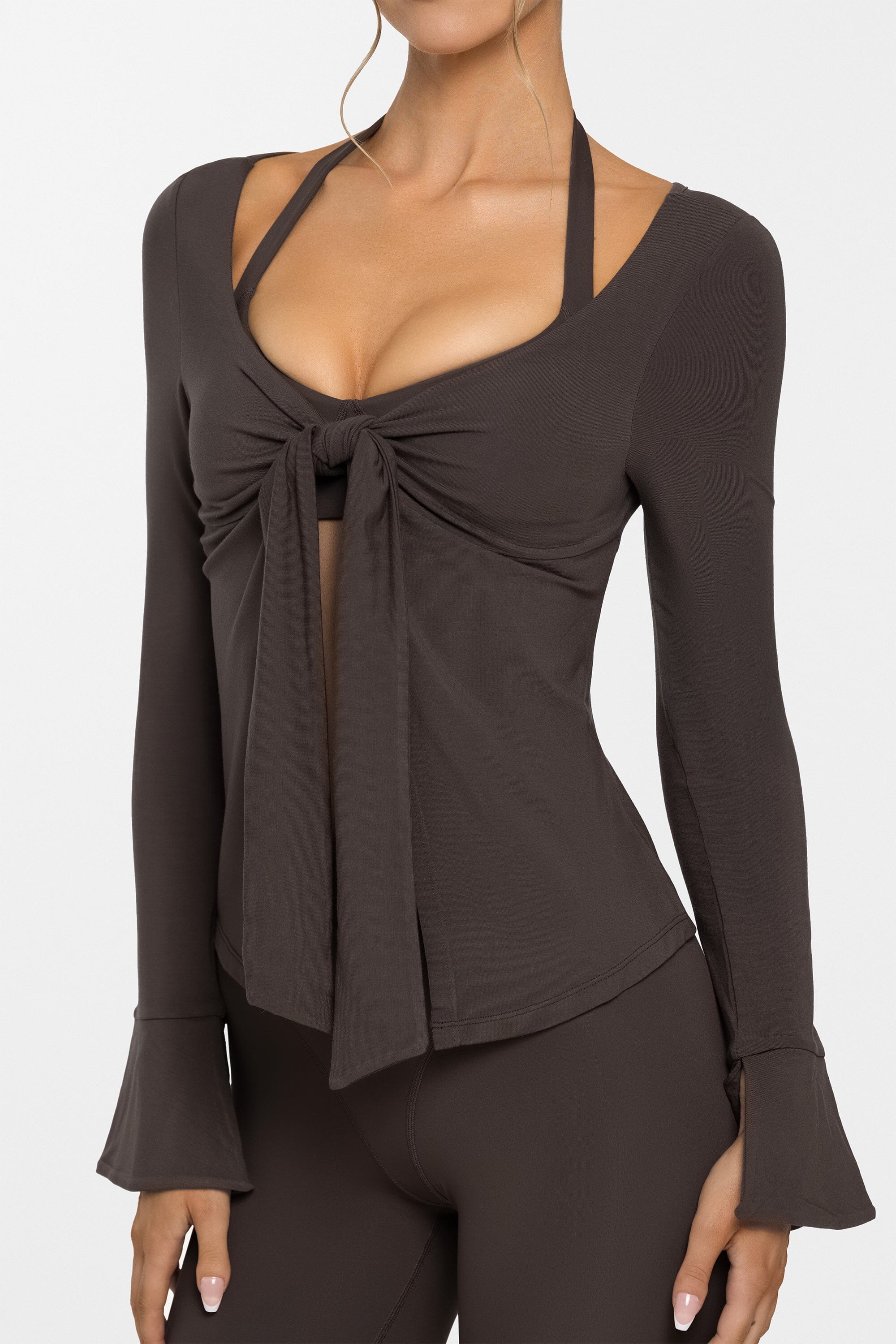 Body Bamboo™ Tie Front Long Sleeve