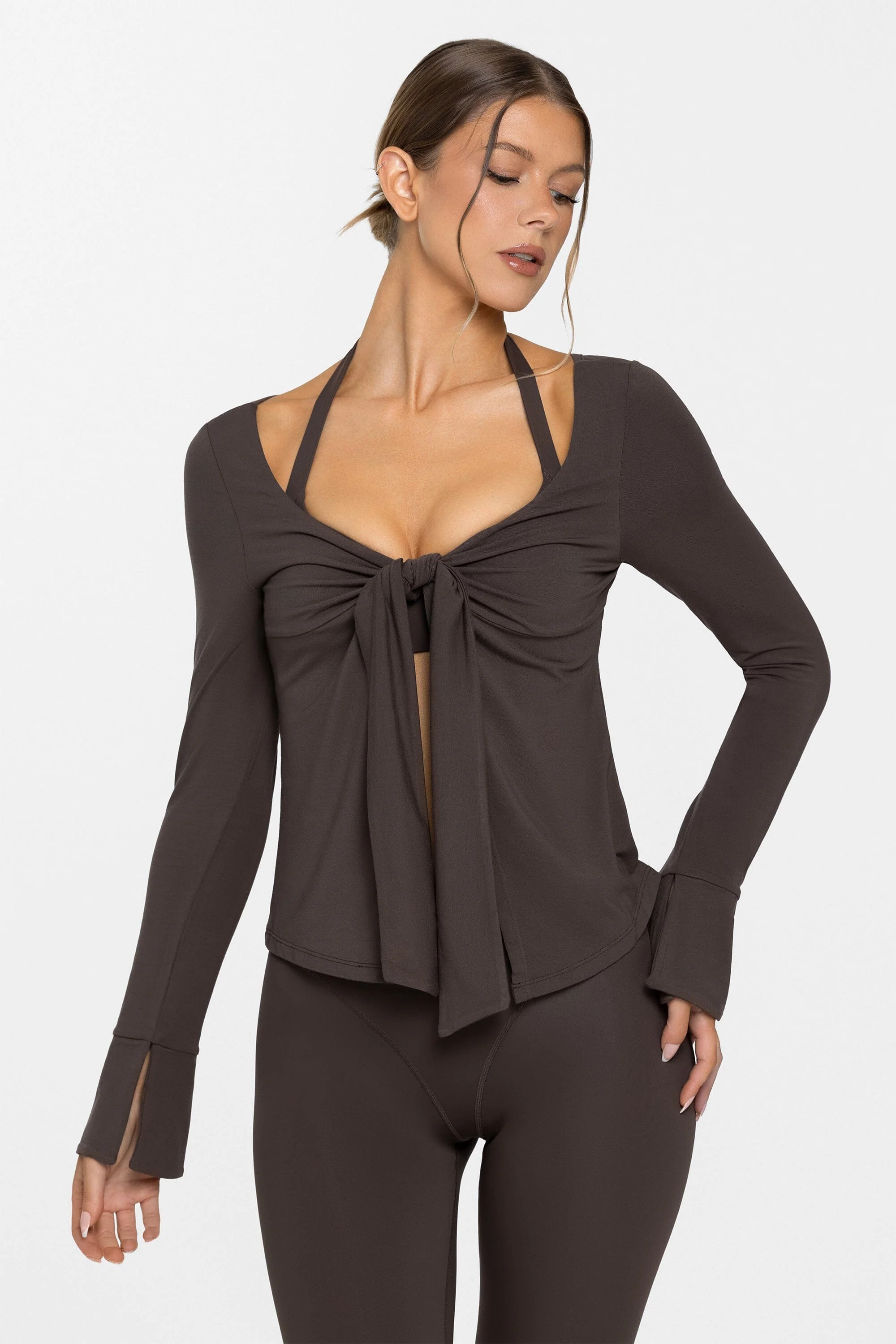 Body Bamboo™ Tie Front Long Sleeve
