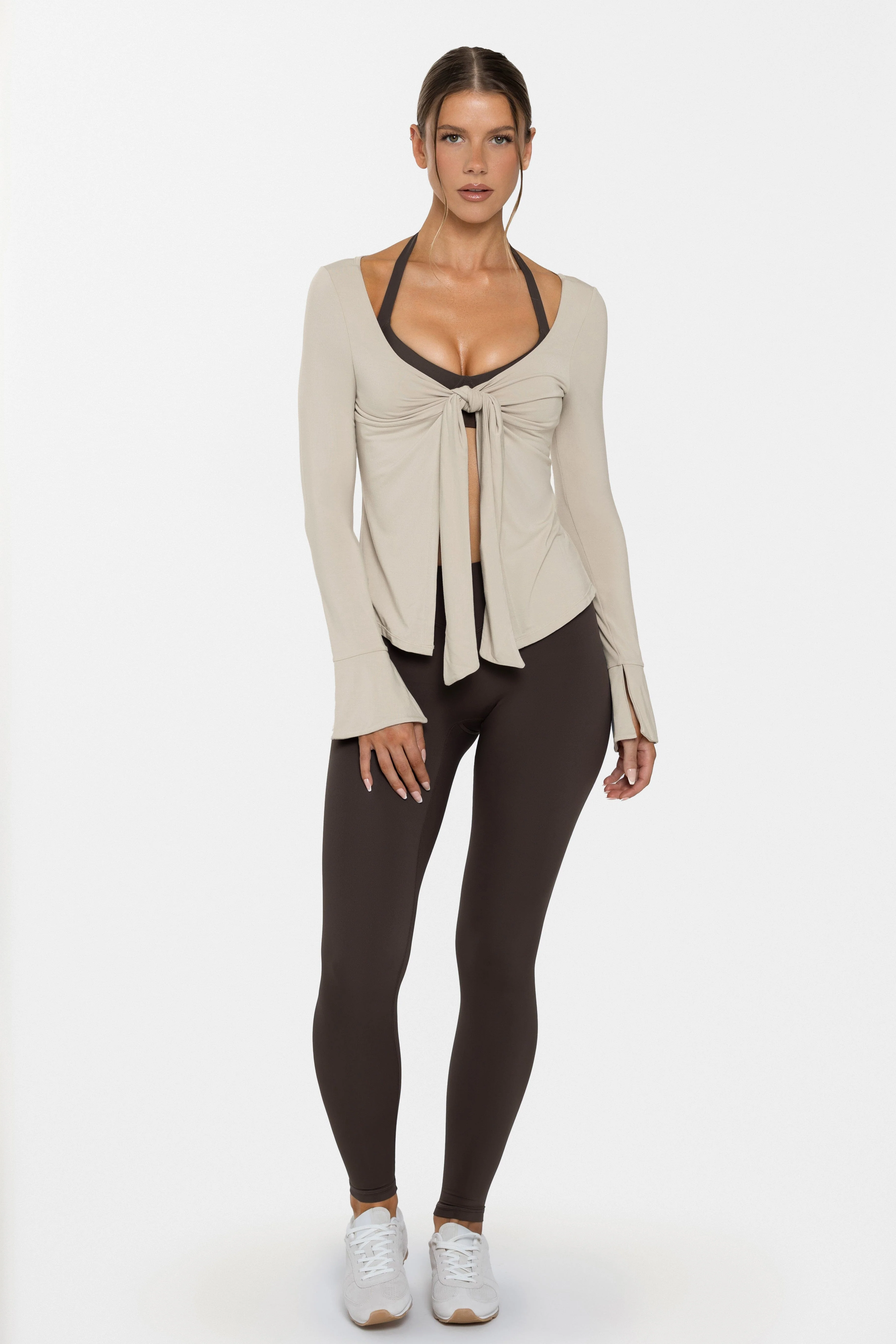 Body Bamboo™ Tie Front Long Sleeve